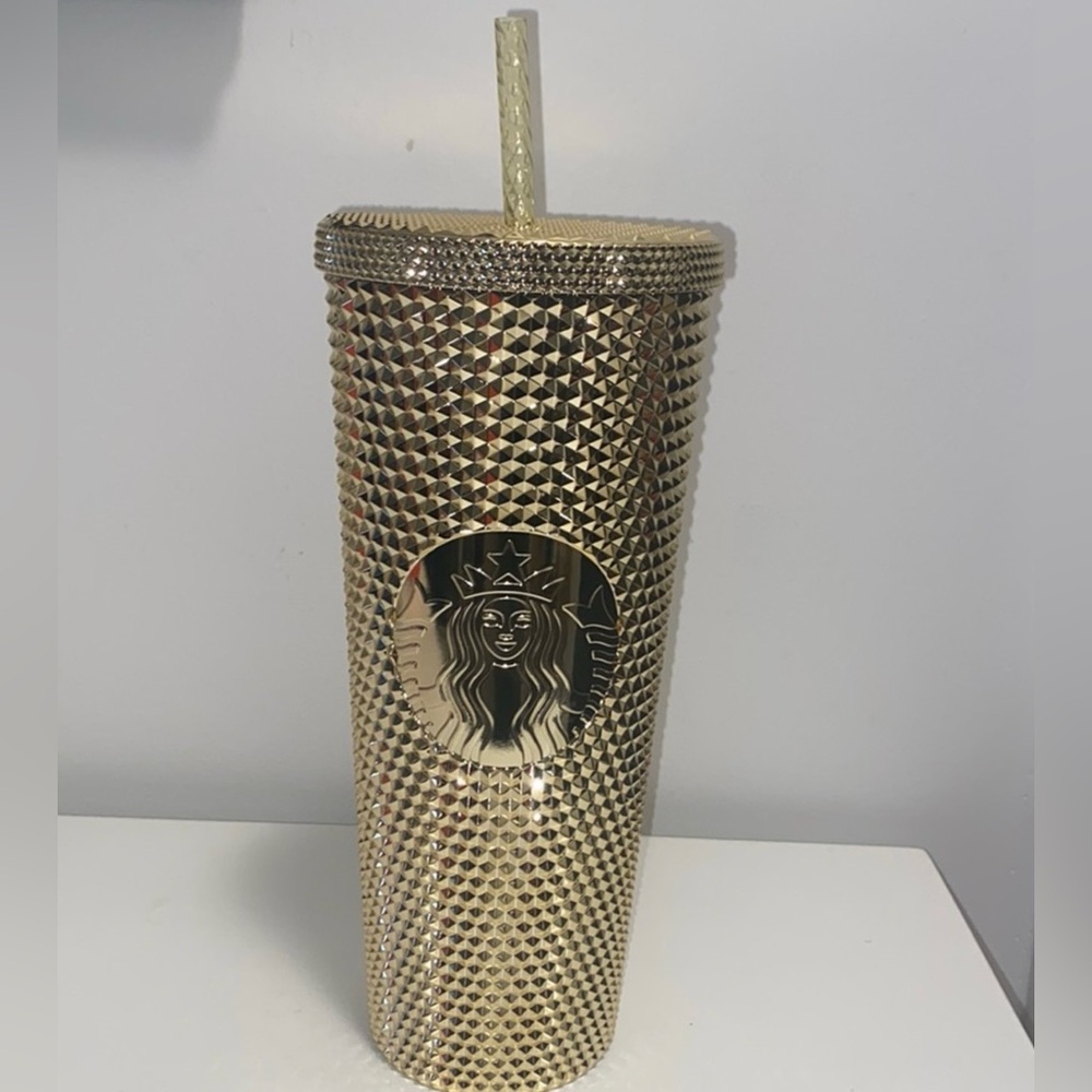 🌟Starbucks Holiday 2022 Gold Studded Bling Venti Cold Cup🌟